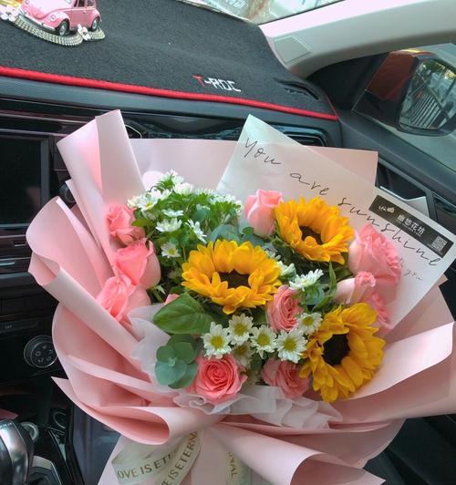 向日葵白玫瑰组合花束的花语是什么？