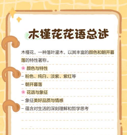 木槿花花语和象征有何特别之处？