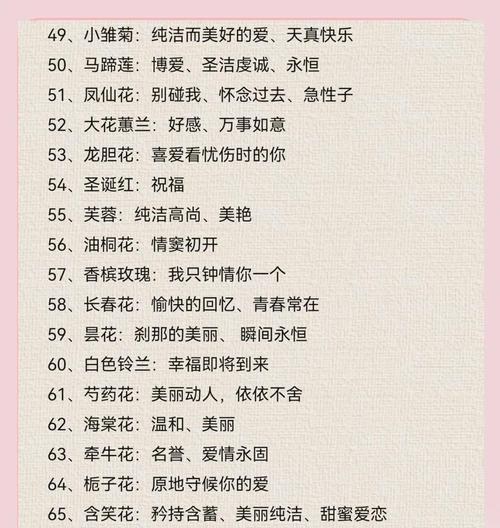 花语能表达哪些情感？