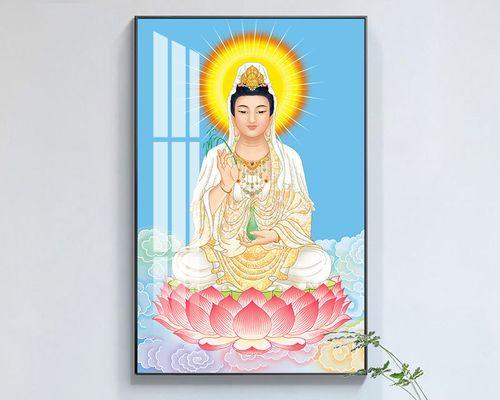 十字绣滴水观音（用针线绣出的心灵寄托与希望）